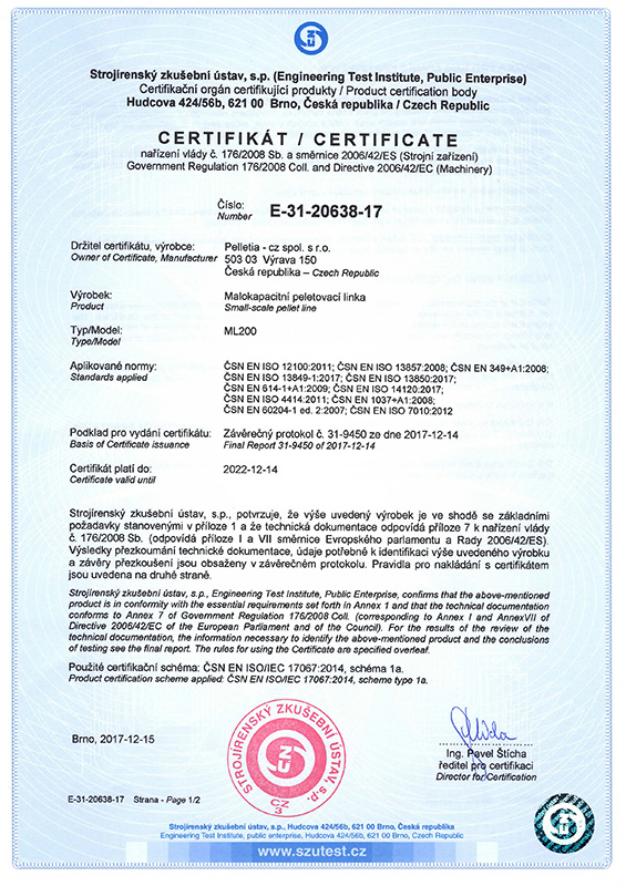 Certifikát Certifikát
